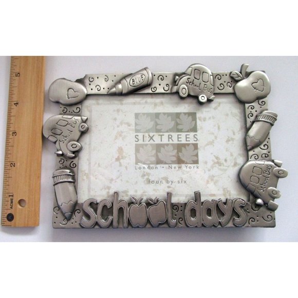 Sixtrees London/New York "School Days" Picture Frame Rectangle AF63849 4x6 Metal - Picture 11 of 11